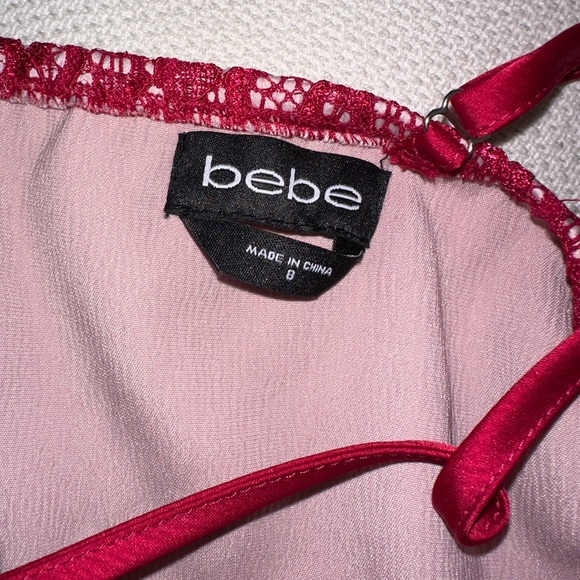 Bebe 2 COLOR SCALLOP CORDED LACE BUSTIER size 8 - Picture 7 of 7